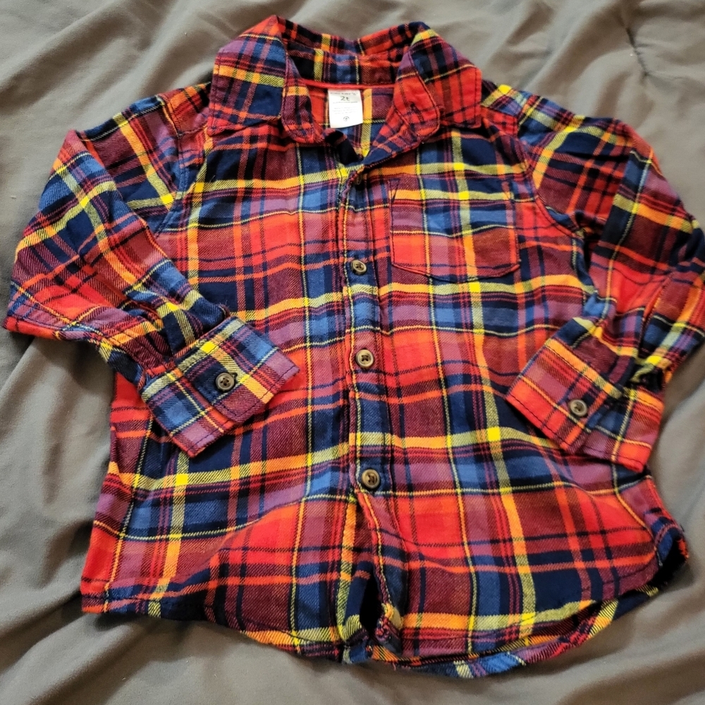 Carters flannel boys 2t button down